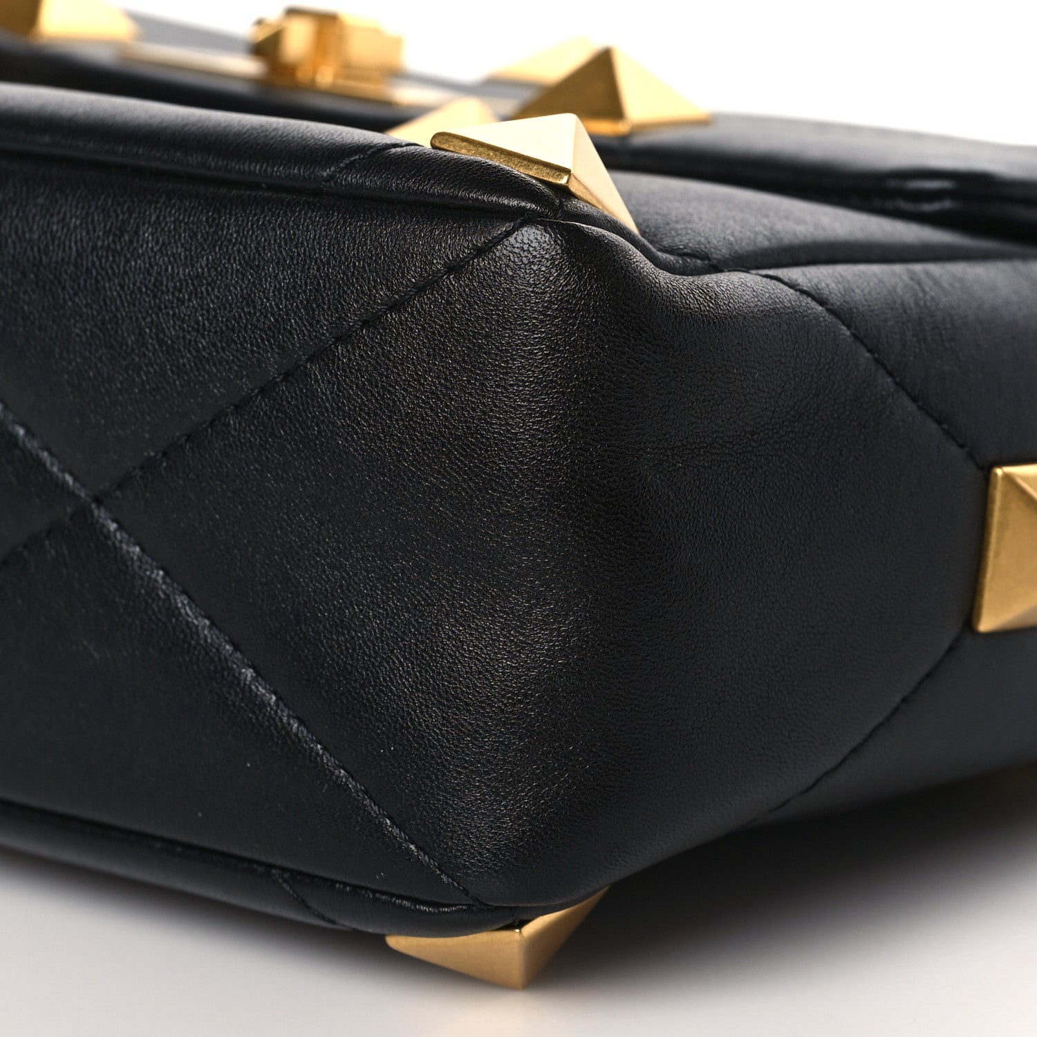 Valentino Garavani Nappa Medium Roman Stud Shoulder Bag Black 8 of 8