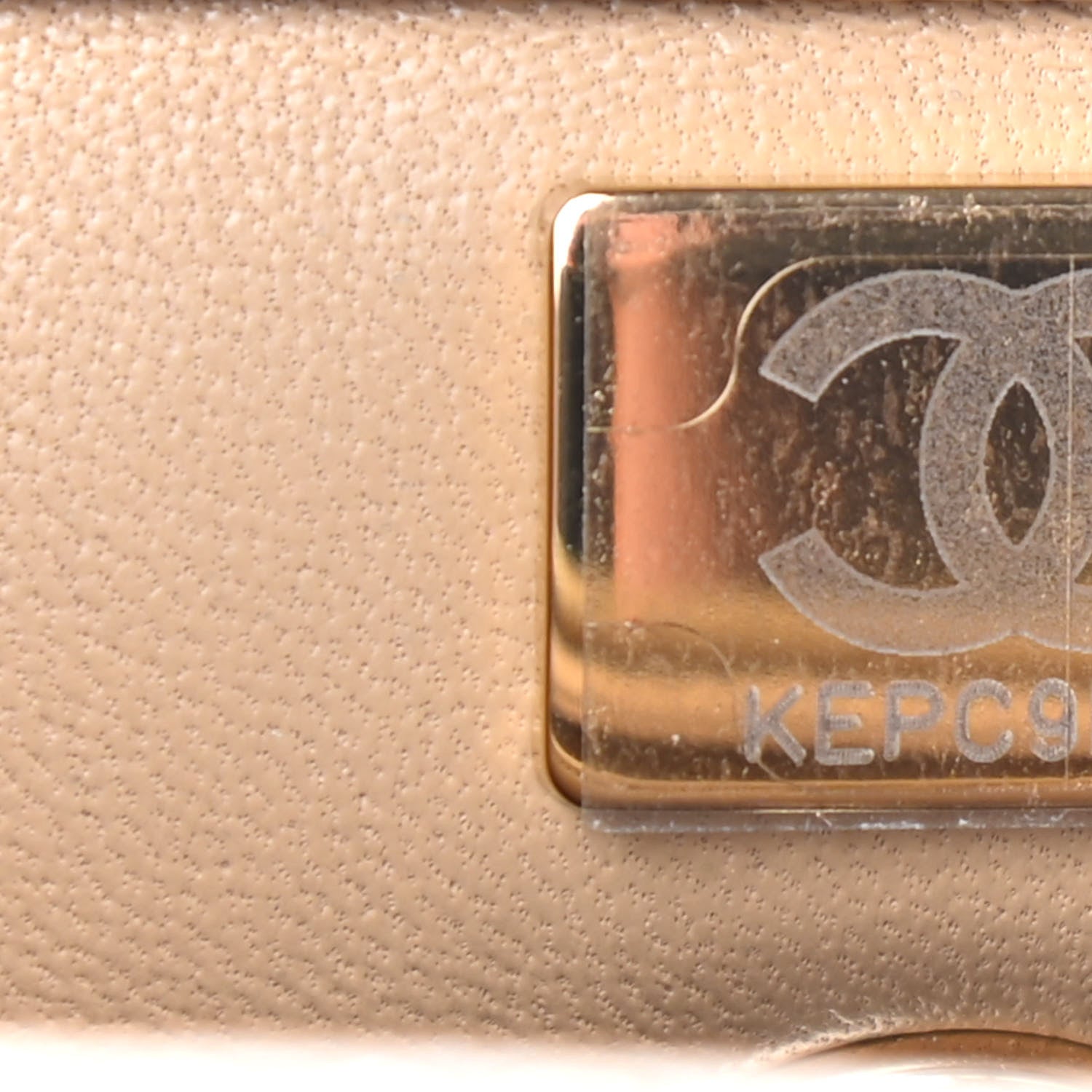Chanel Caviar Lizard Embossed Quilted Mini Coco Handle Flap Beige 6 of 8