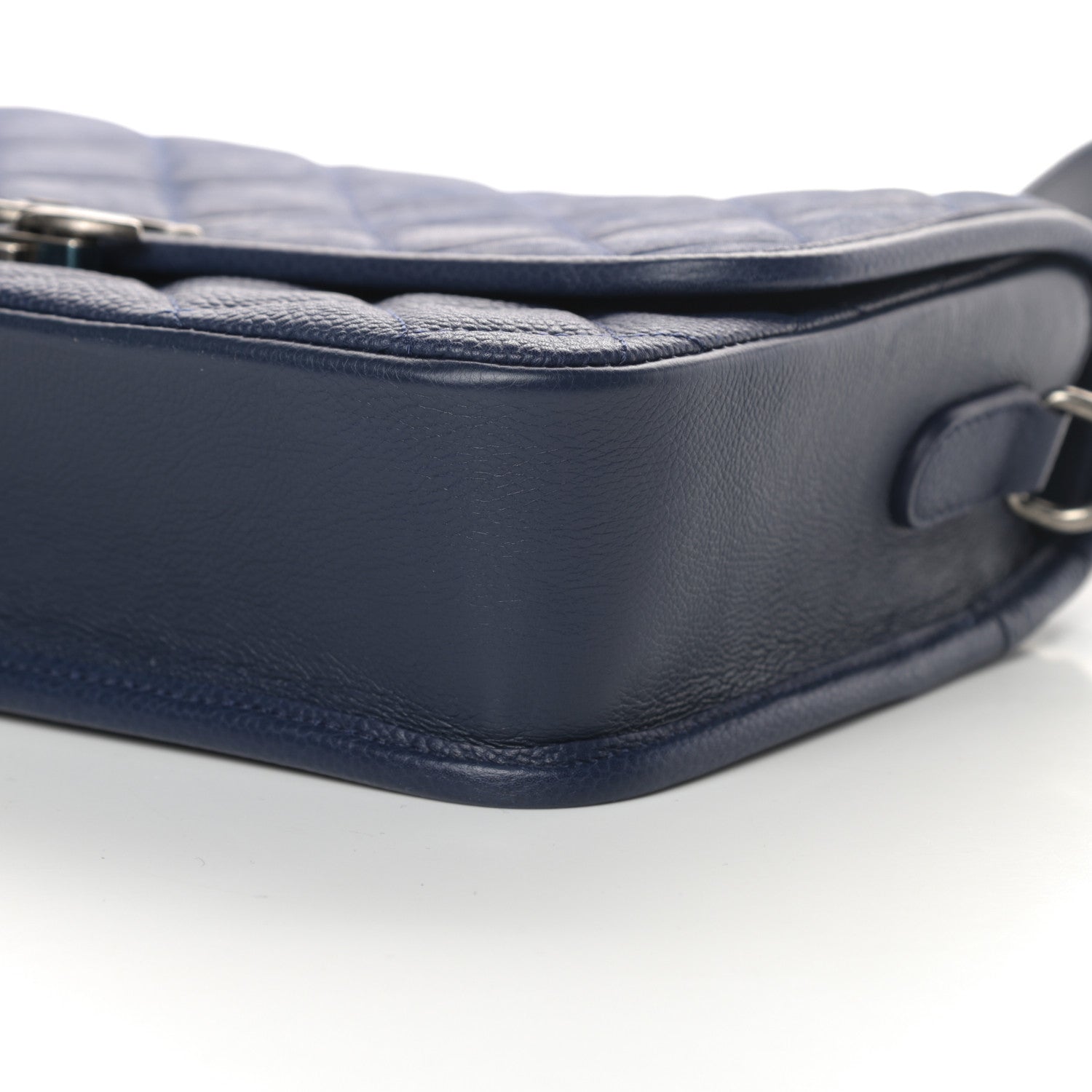 Chanel Caviar Iridescent Calfskin Quilted Medium Daily Carry Messenger Navy 10 of 13