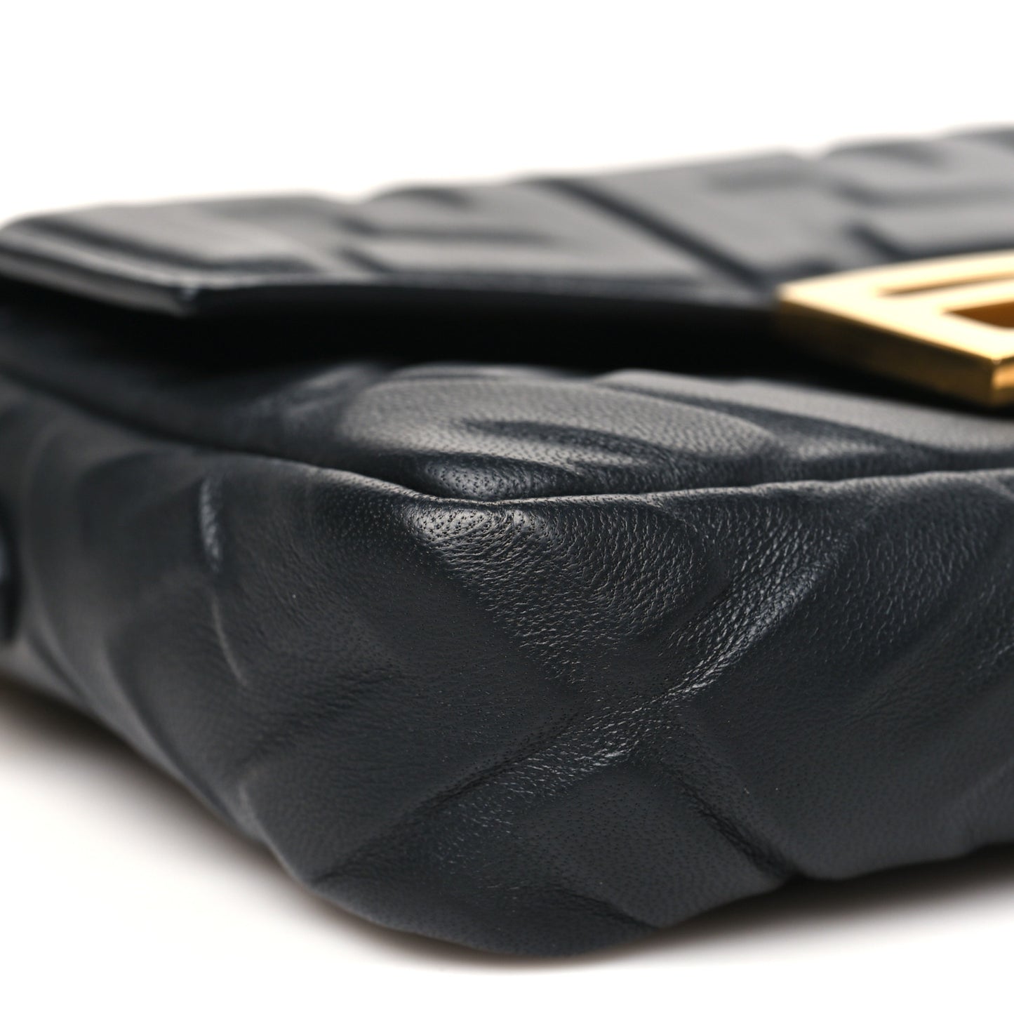 Nappa FF 1974 Embossed Mini Baguette Black