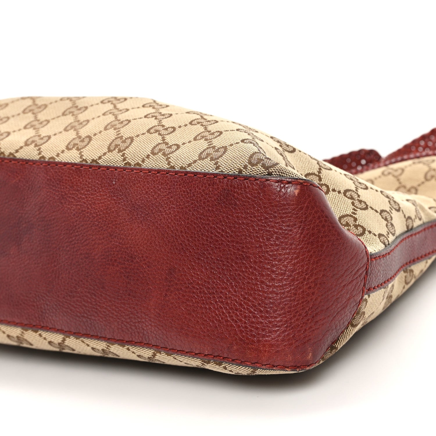 Gucci Monogram Medium Marrakech Hobo Red 10 of 11