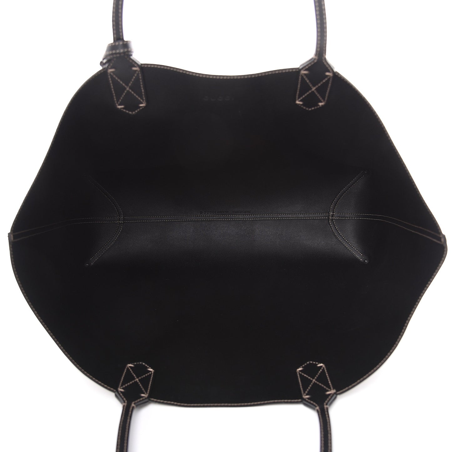 GG Supreme Monogram Large Reversible Tote Beige Black
