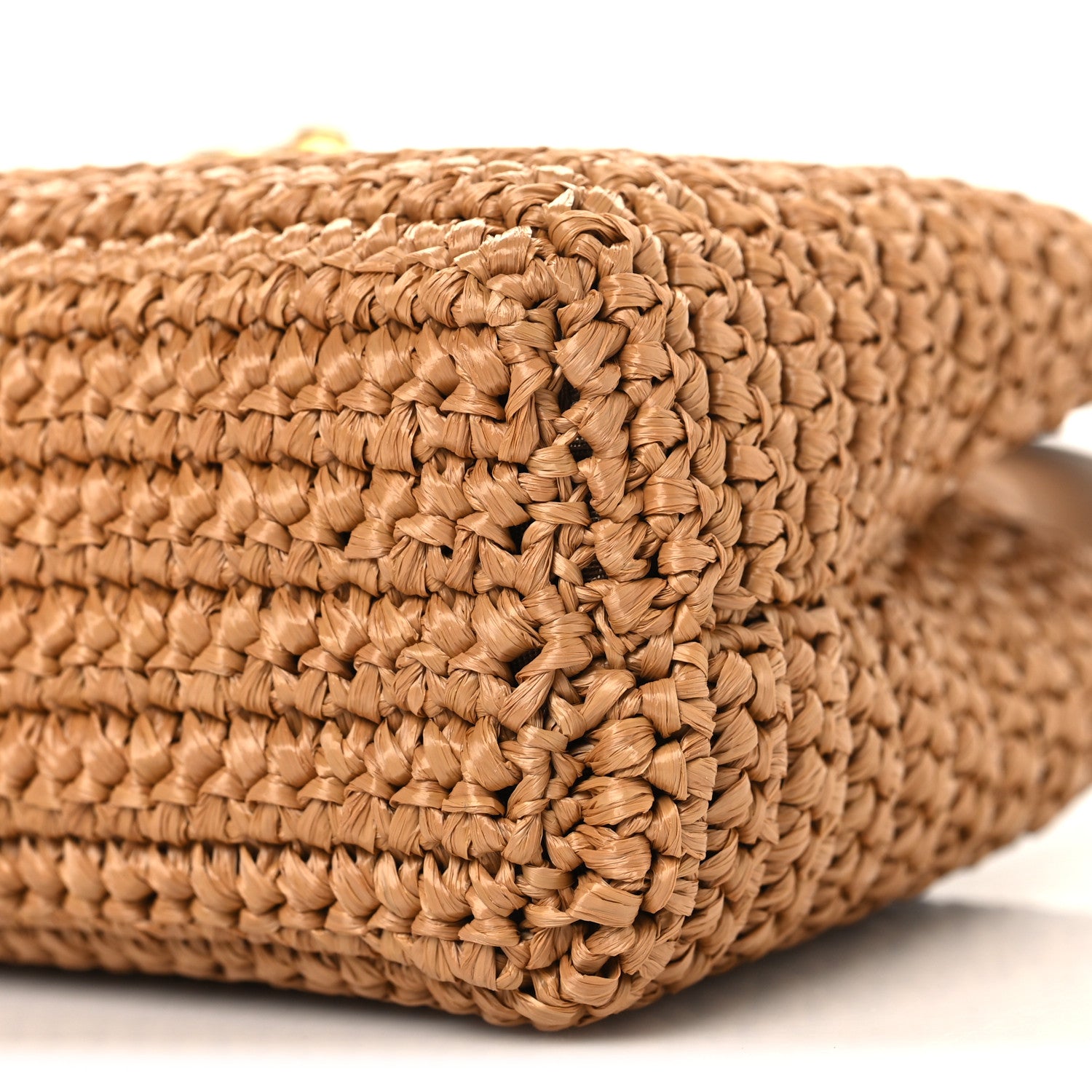 Chanel Braided Raffia Nano Kelly Flap Bag Dark Beige 10 of 11