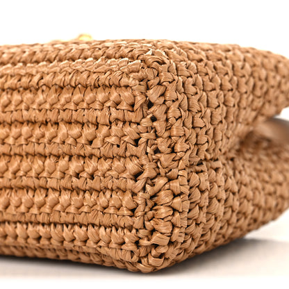 Chanel Braided Raffia Nano Kelly Flap Bag Dark Beige 10 of 11