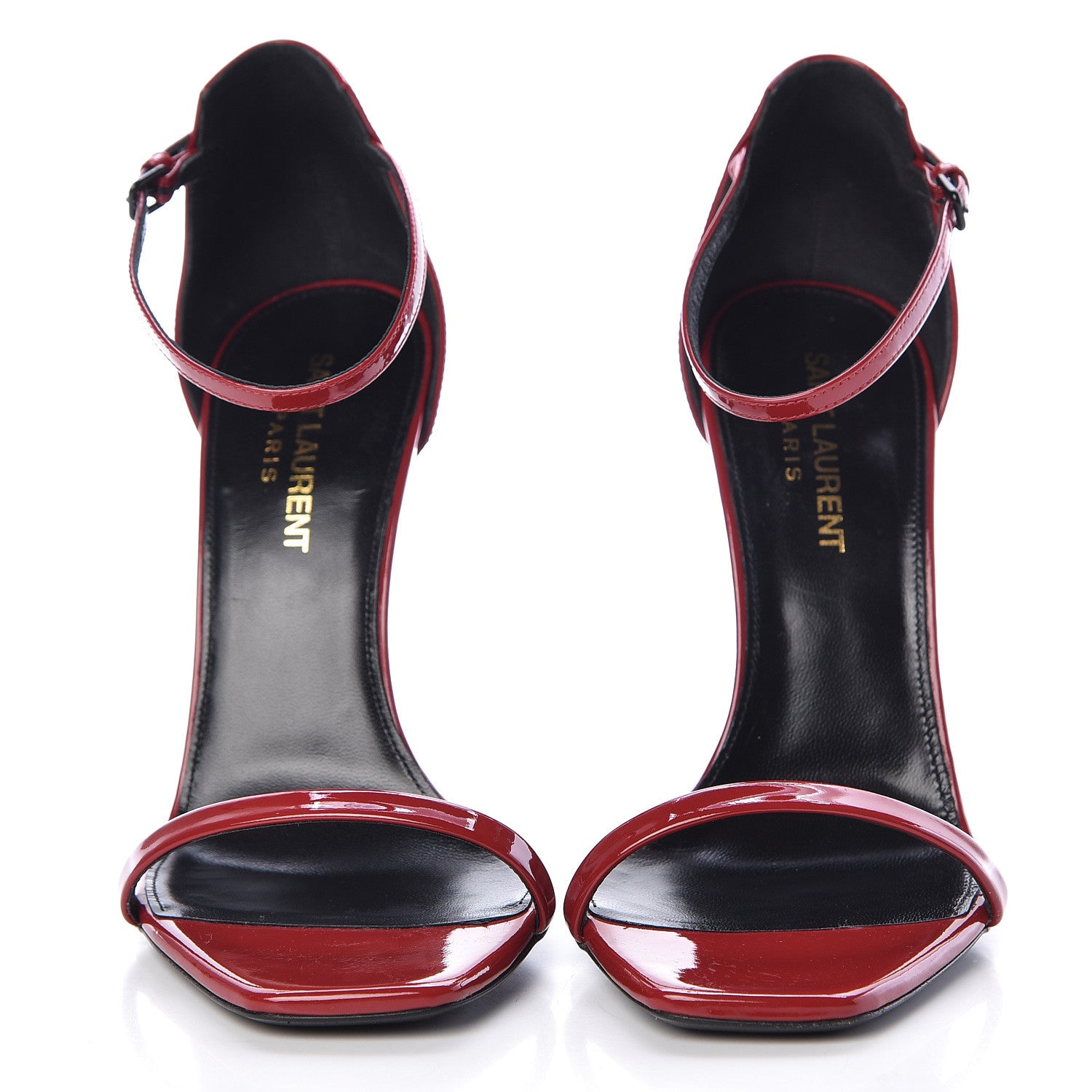 Saint Laurent Patent Opyum Sandals 37 Red 2 of 13