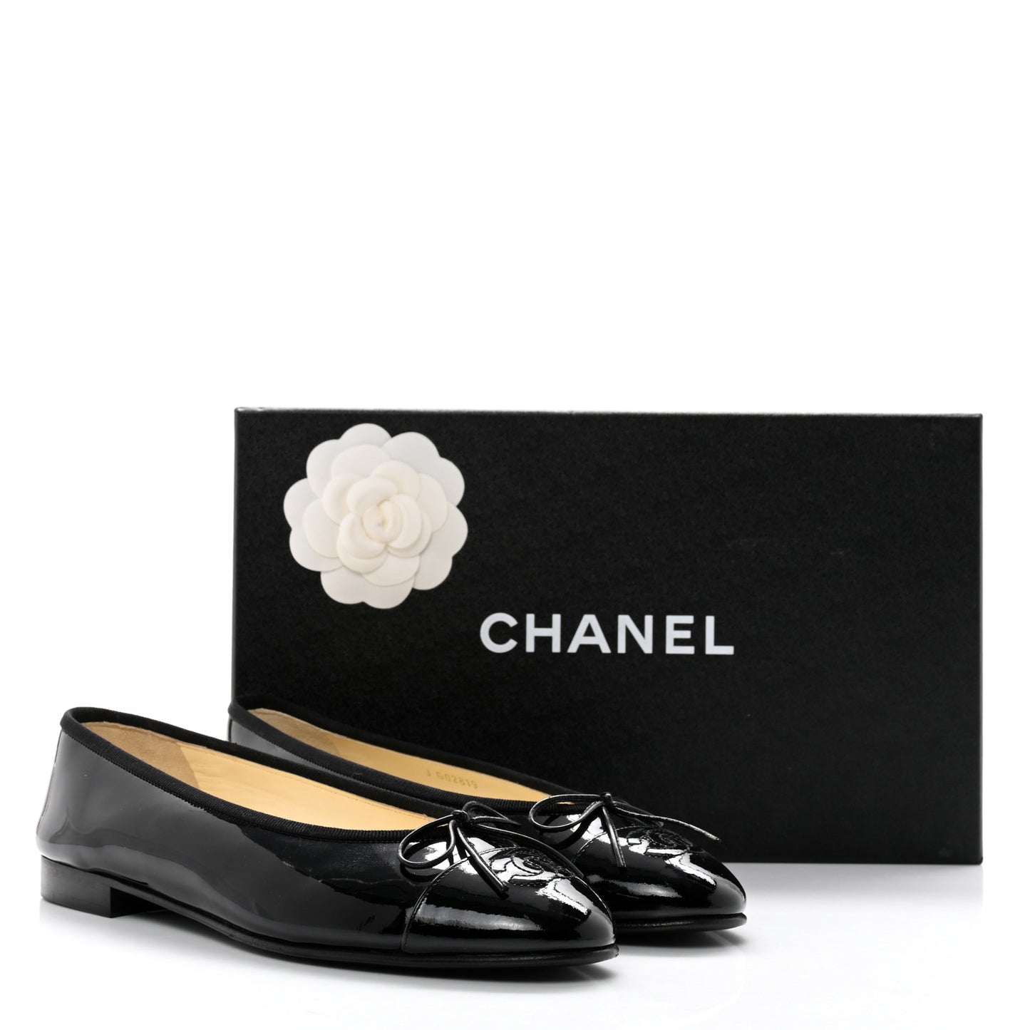 Patent CC Cap Toe Ballerina Flats 37.5 Black