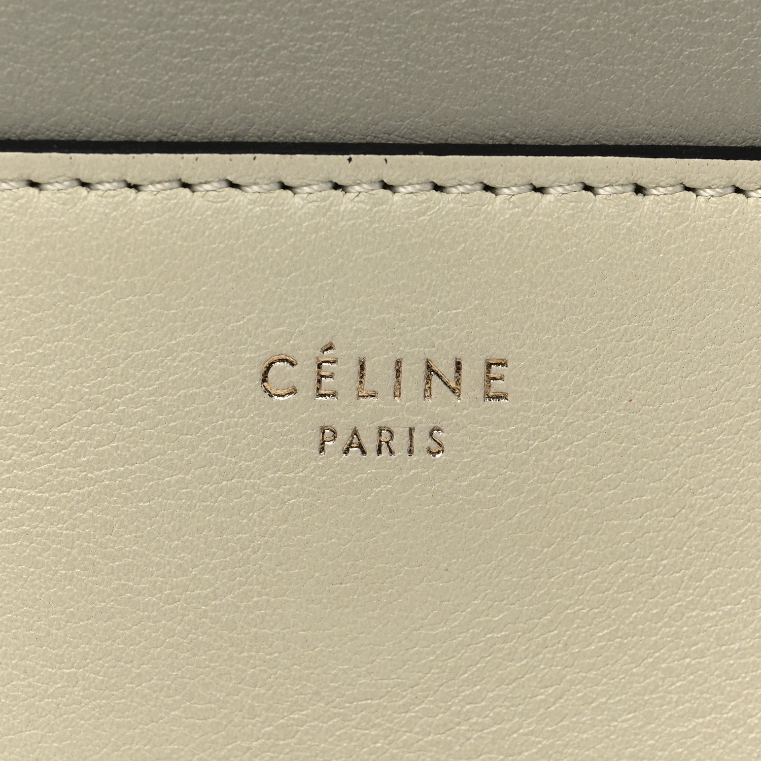 Celine Shiny Smooth Calfskin Medium Frame Shoulder Bag Chalk Mastic 6 of 9