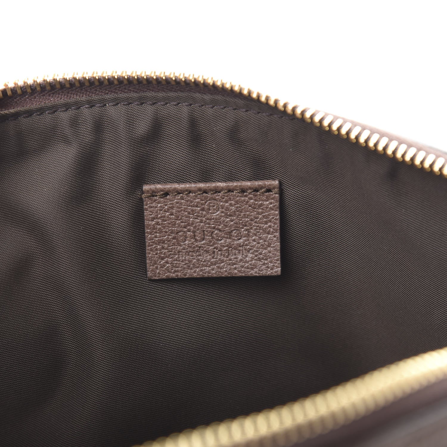 Gucci GG Supreme Monogram Textured Calfskin Web Large Ophidia Cosmetic Case Beige Ebony New Acero 6 of 9