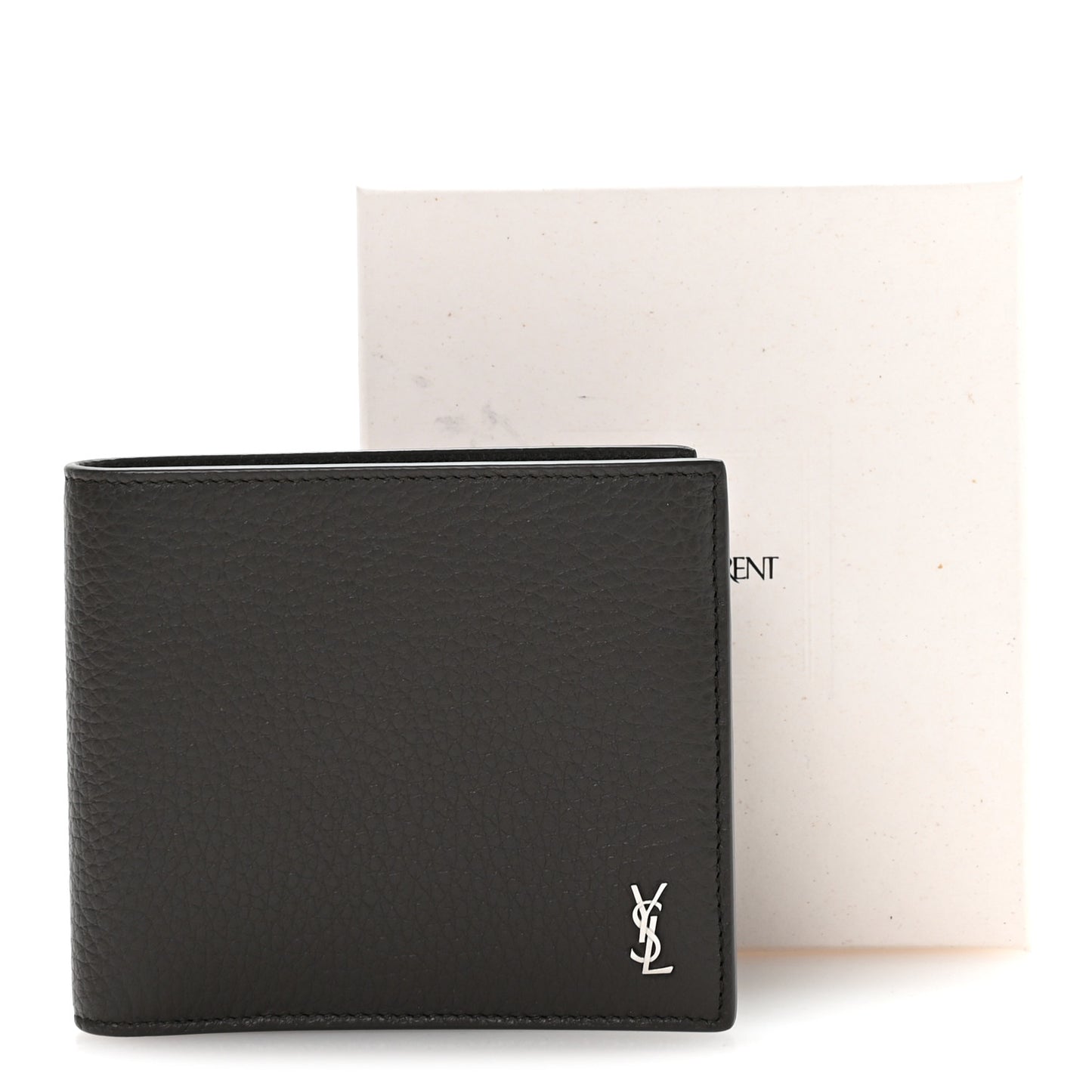 Calfskin Cassandre Bi-Fold Wallet Grey