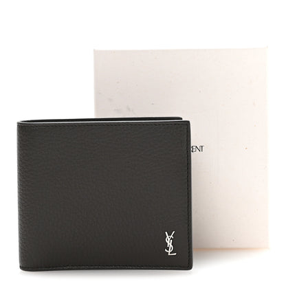 Saint Laurent Calfskin Cassandre Bi-Fold Wallet Grey 8 of 8