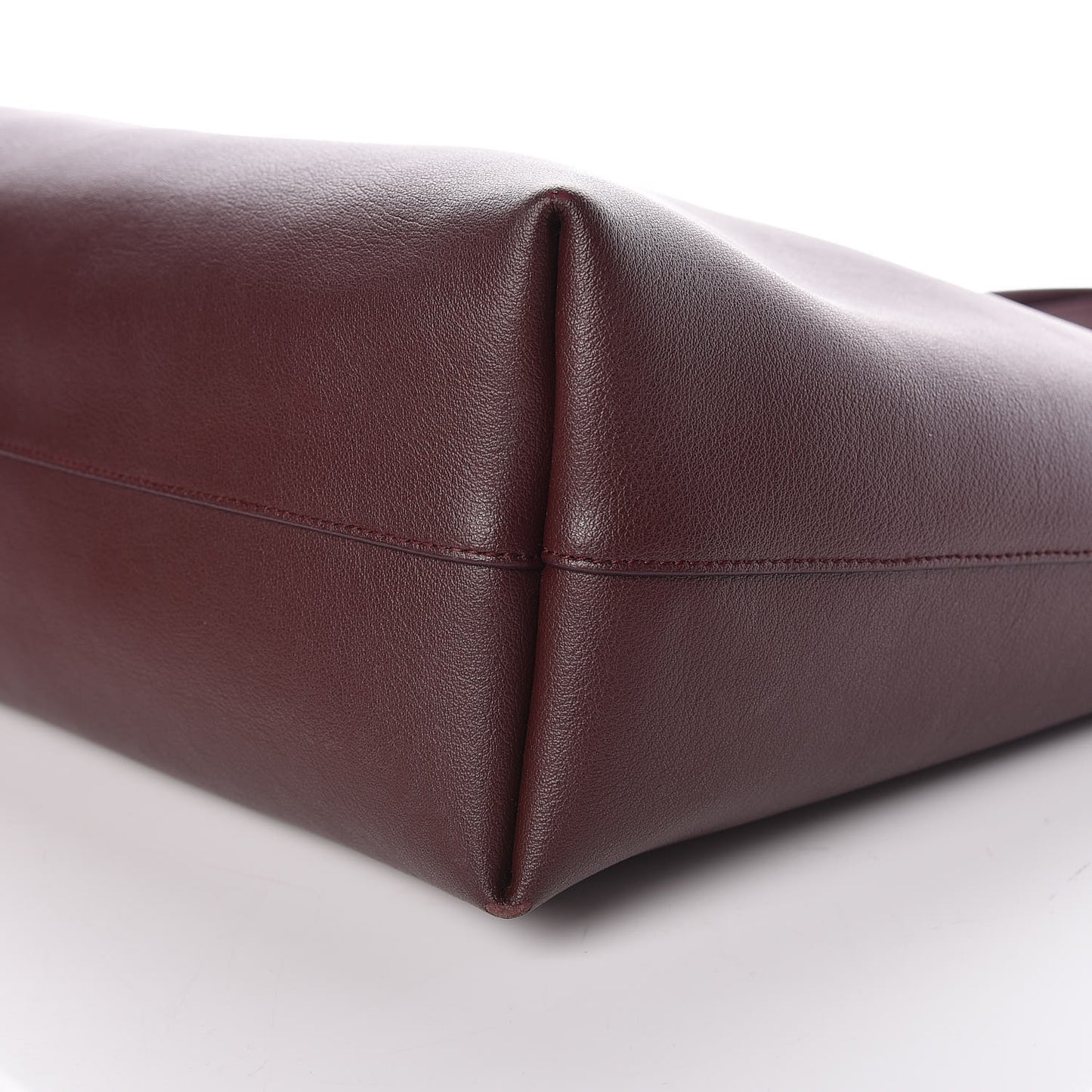 Calfskin Large Shopping Tote Bordeaux