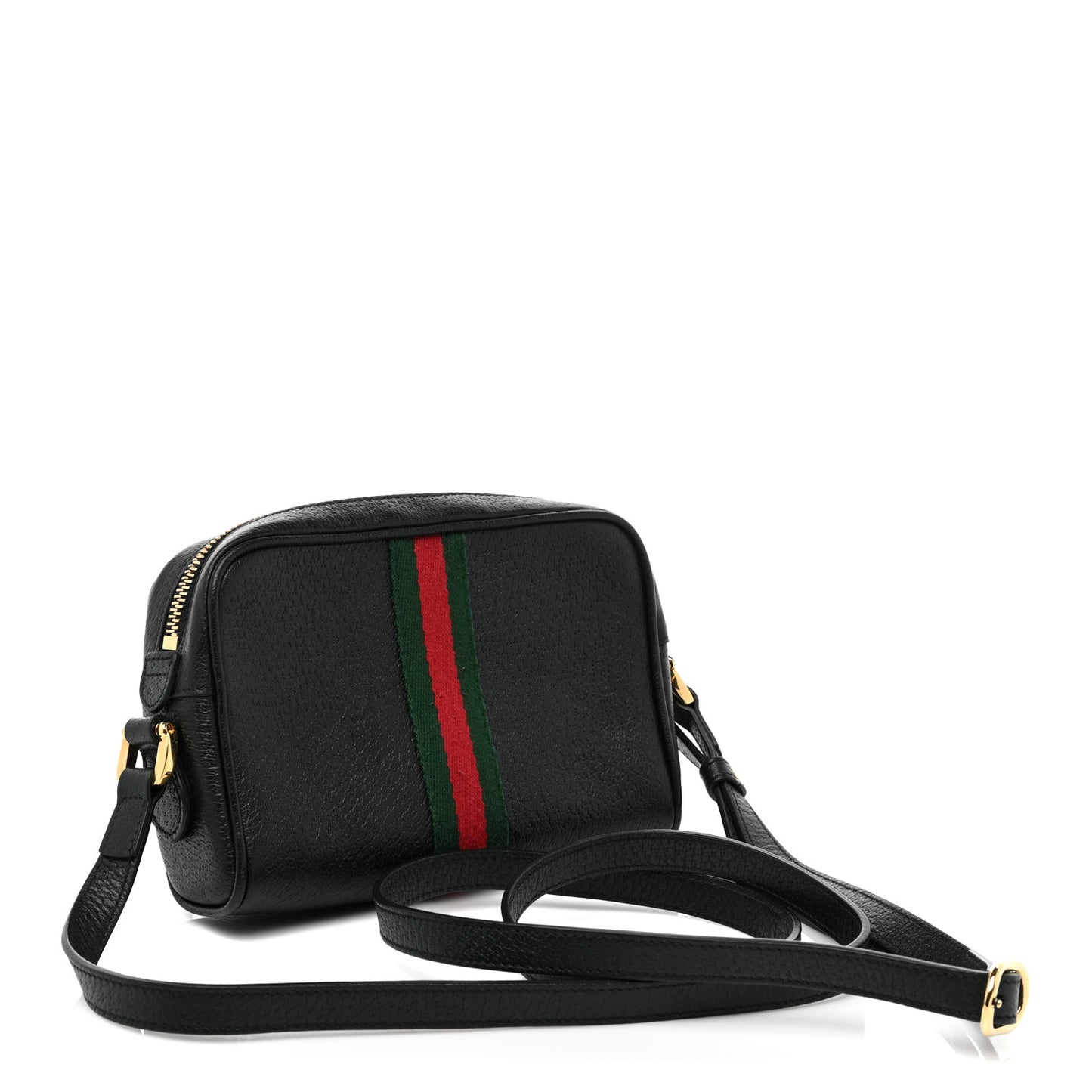 Calfskin Web Mini Ophidia Shoulder Bag Black