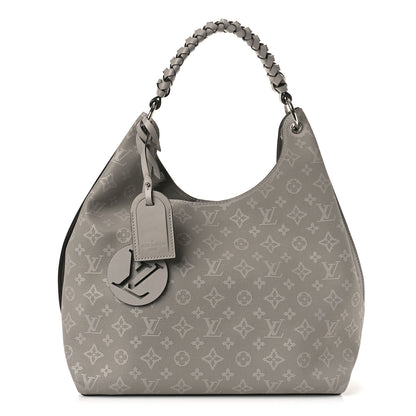 Louis Vuitton Reverse Mahina Carmel Hobo Gris Souris Gray 1 of 8