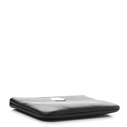 Chanel Goatskin Camellia CC Cosmetic Pouch Black 4 of 8