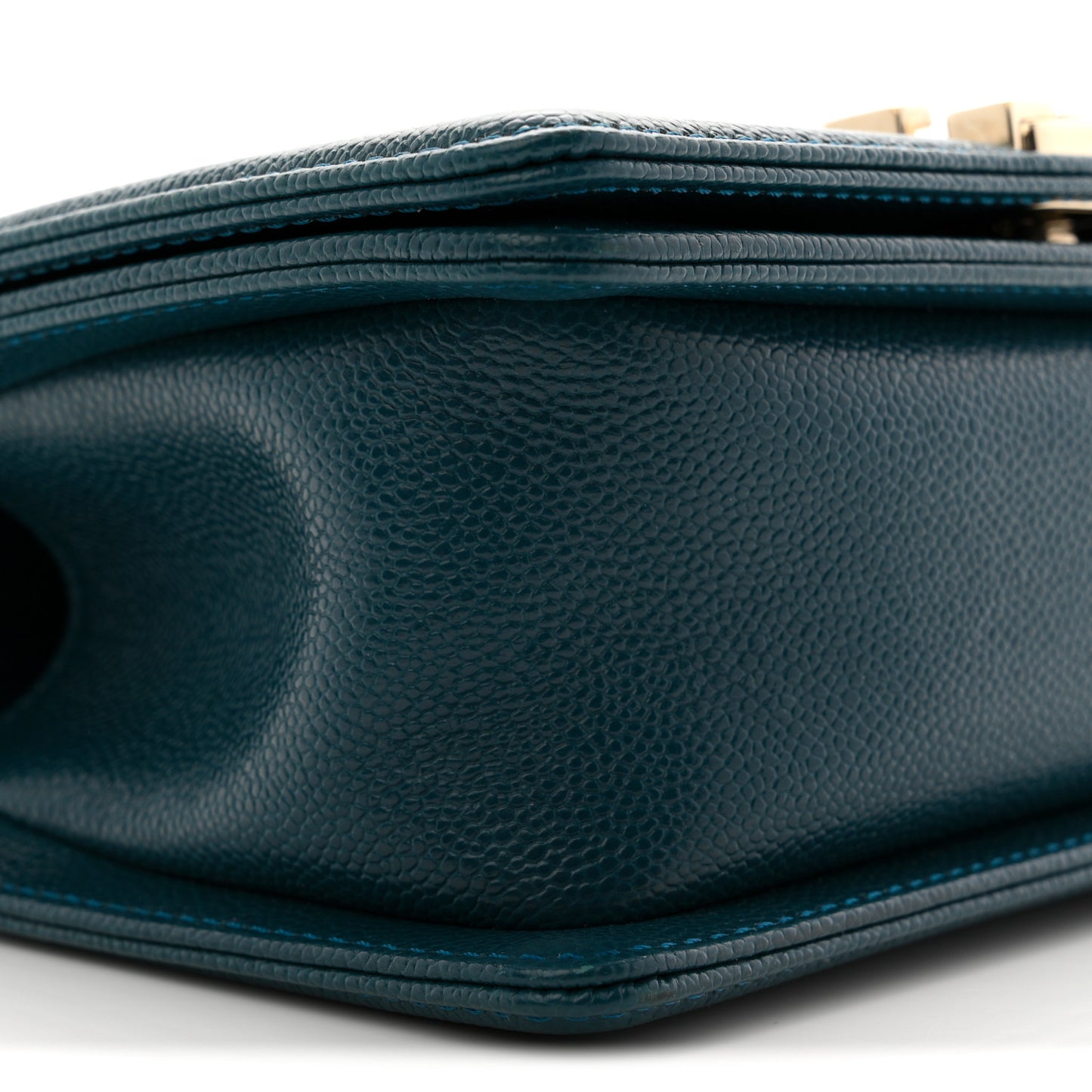 Caviar Quilted Small Boy Flap Dark Blue