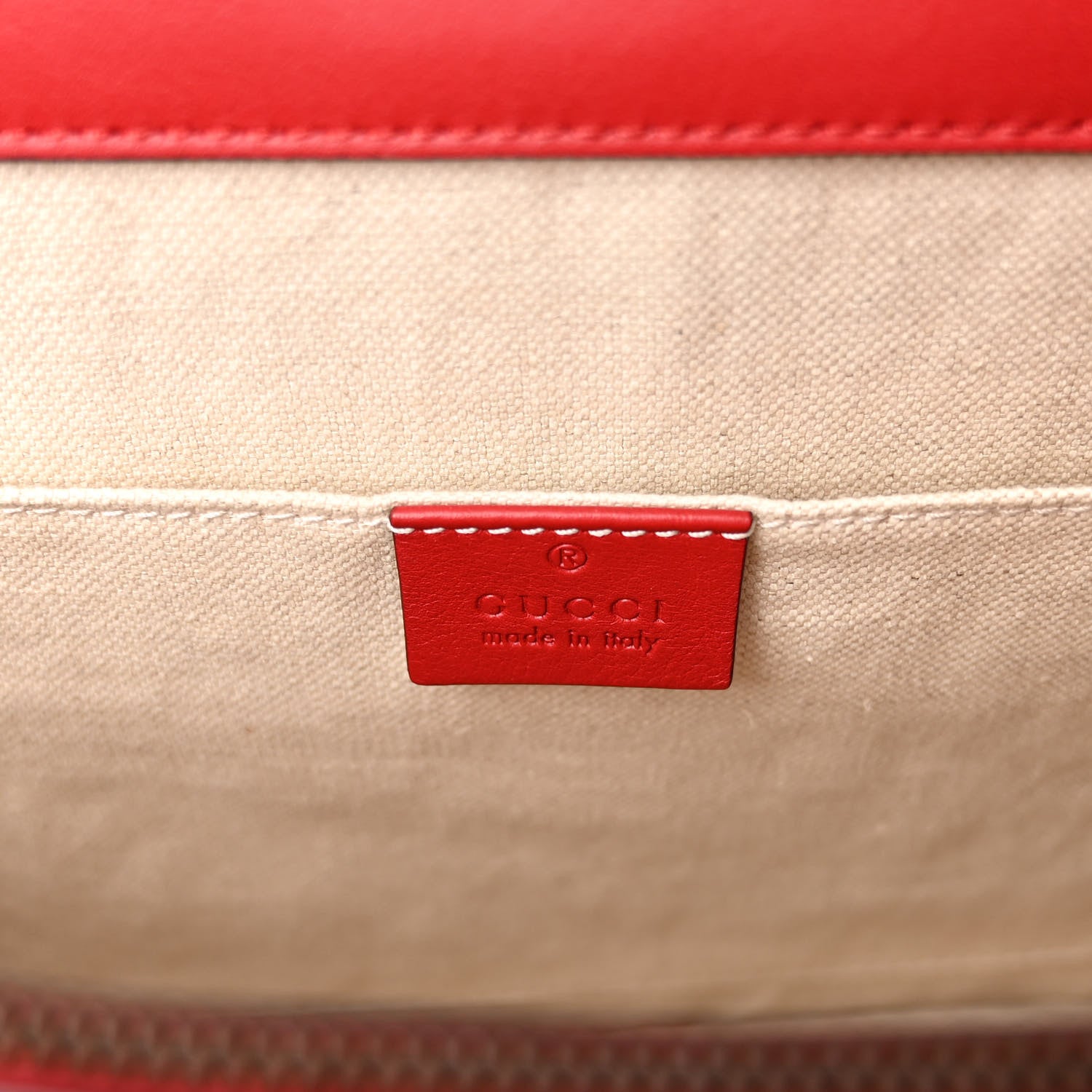 Gucci Moon Calfskin Web Large Dionysus Bamboo Top Handle Bag Hibiscus Red 6 of 12