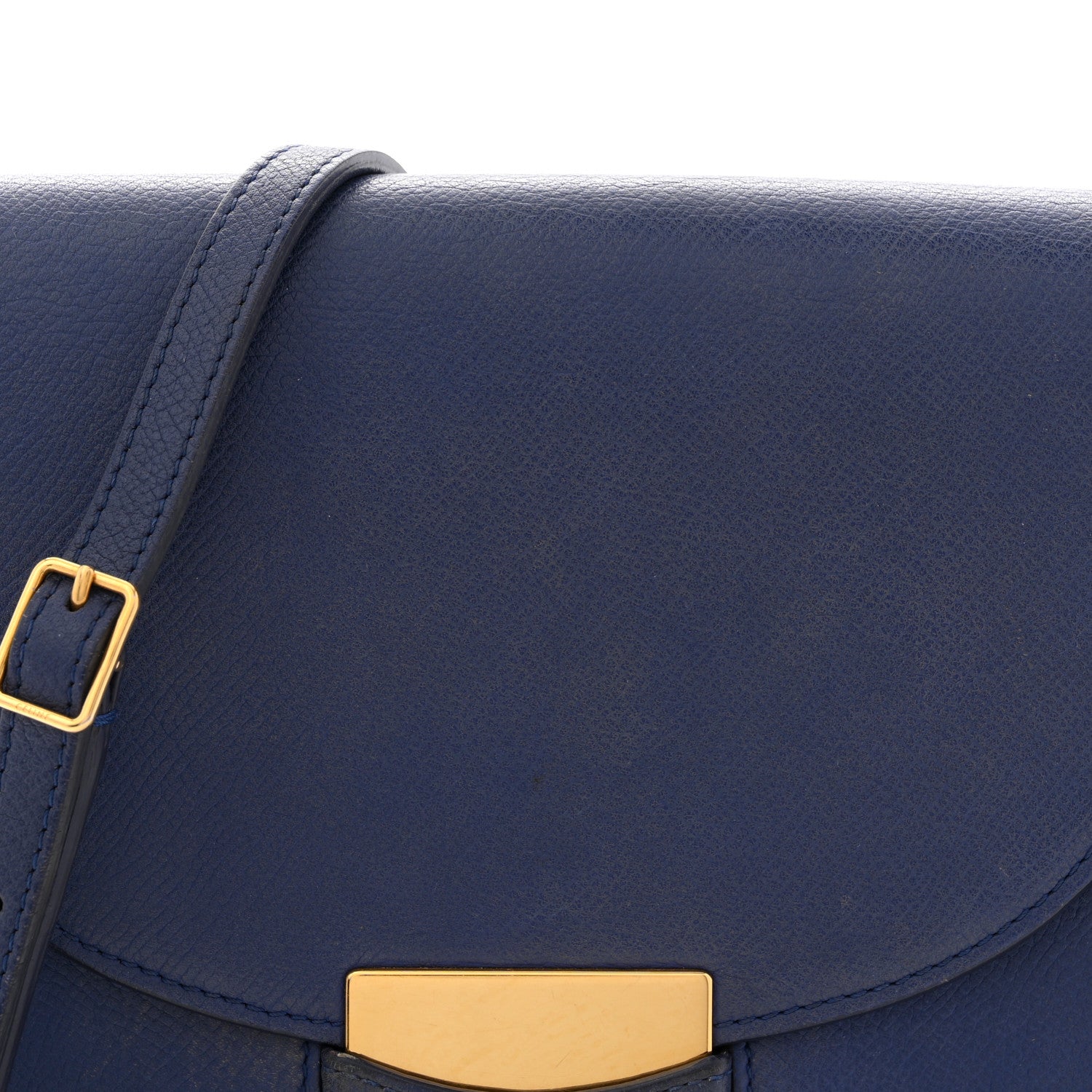 Celine Grained Calfskin Small Trotteur  Indigo 7 of 13