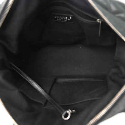 Chanel Iridescent Calfskin Quilted VIP Bowling Bag Black 5 of 10