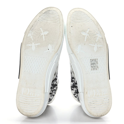 Christian Dior Technical Canvas Oblique Mens B23 High Top Sneakers 45 White Black 6 of 7