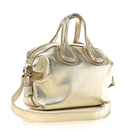 Givenchy Metallic Calfskin Micro Nightingale Gold 2 of 9