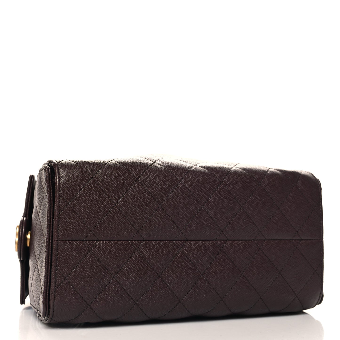 Caviar Quilted Small Chanel 25 Handbag Dark Brown