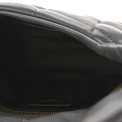 Saint Laurent Lambskin Quilted Toy Loulou Puffer Monogram Chain Satchel Storm 5 of 9