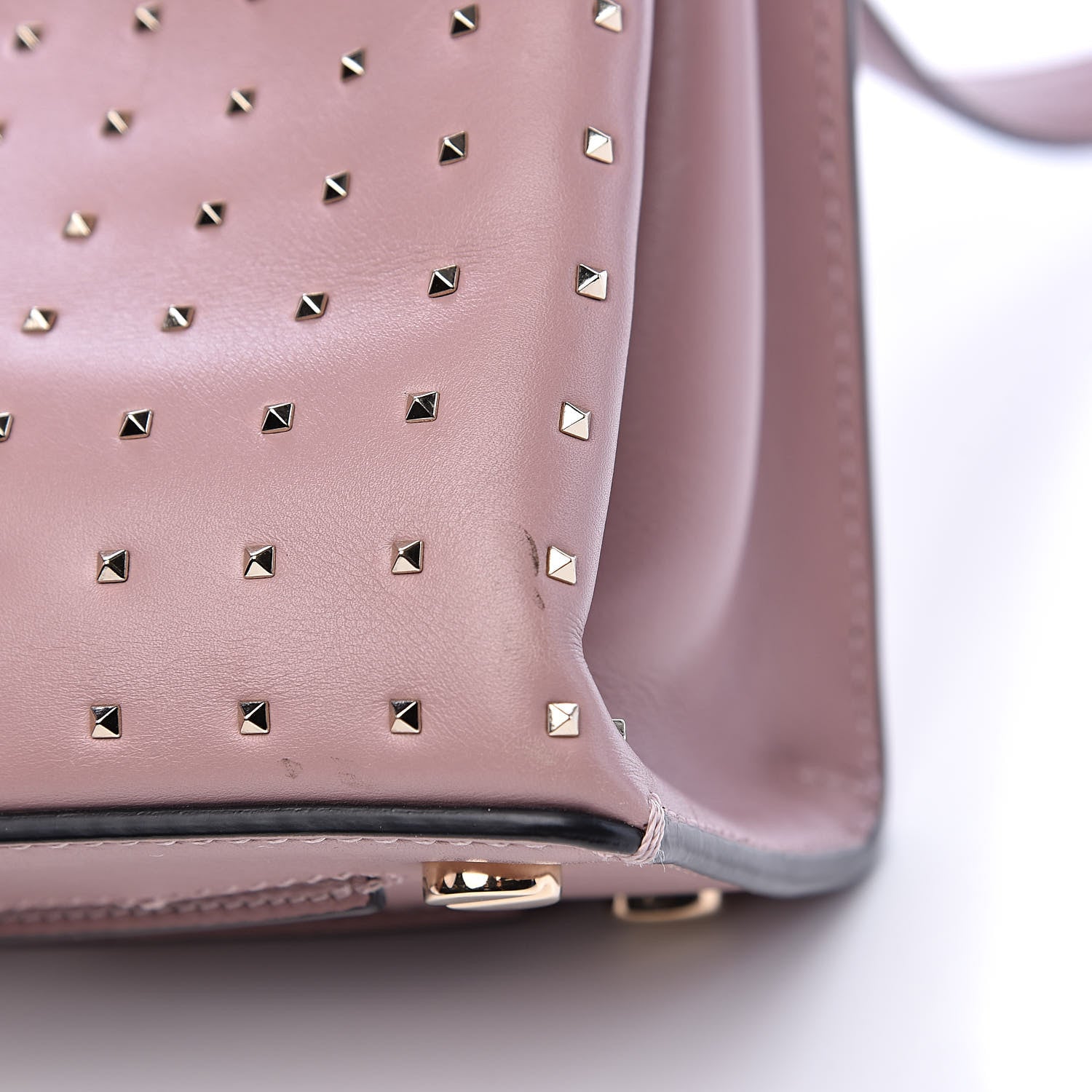 Valentino Garavani Calfskin Studded Small Joylock Satchel Lipstick 16 of 16