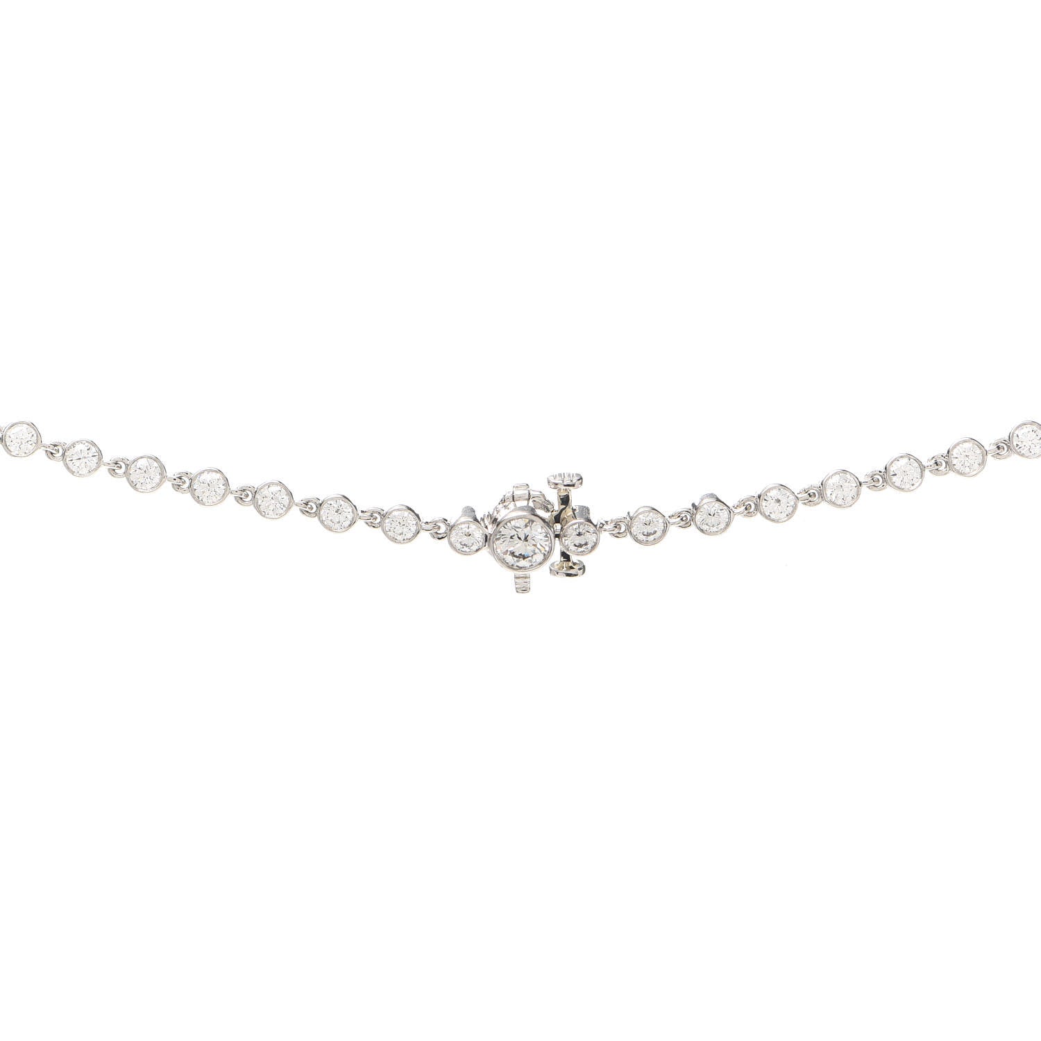 Tiffany Platinum Diamond Green Garnet Peridot Necklace 4 of 6