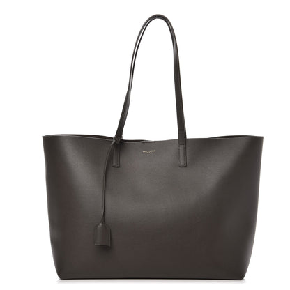 Saint Laurent Calfskin Large Shopping Tote Earth 1 of 11