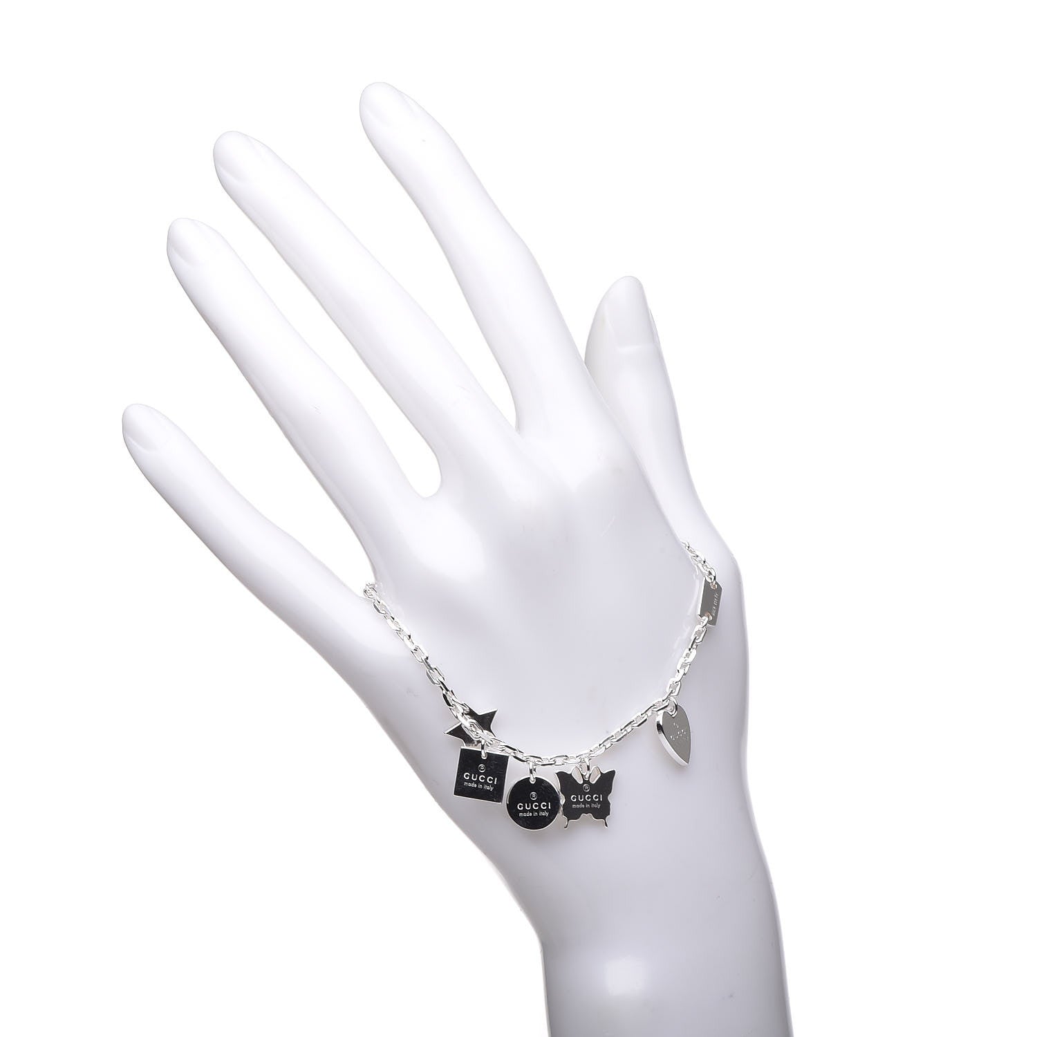 Gucci Sterling Silver Charm Bracelet 2 of 8