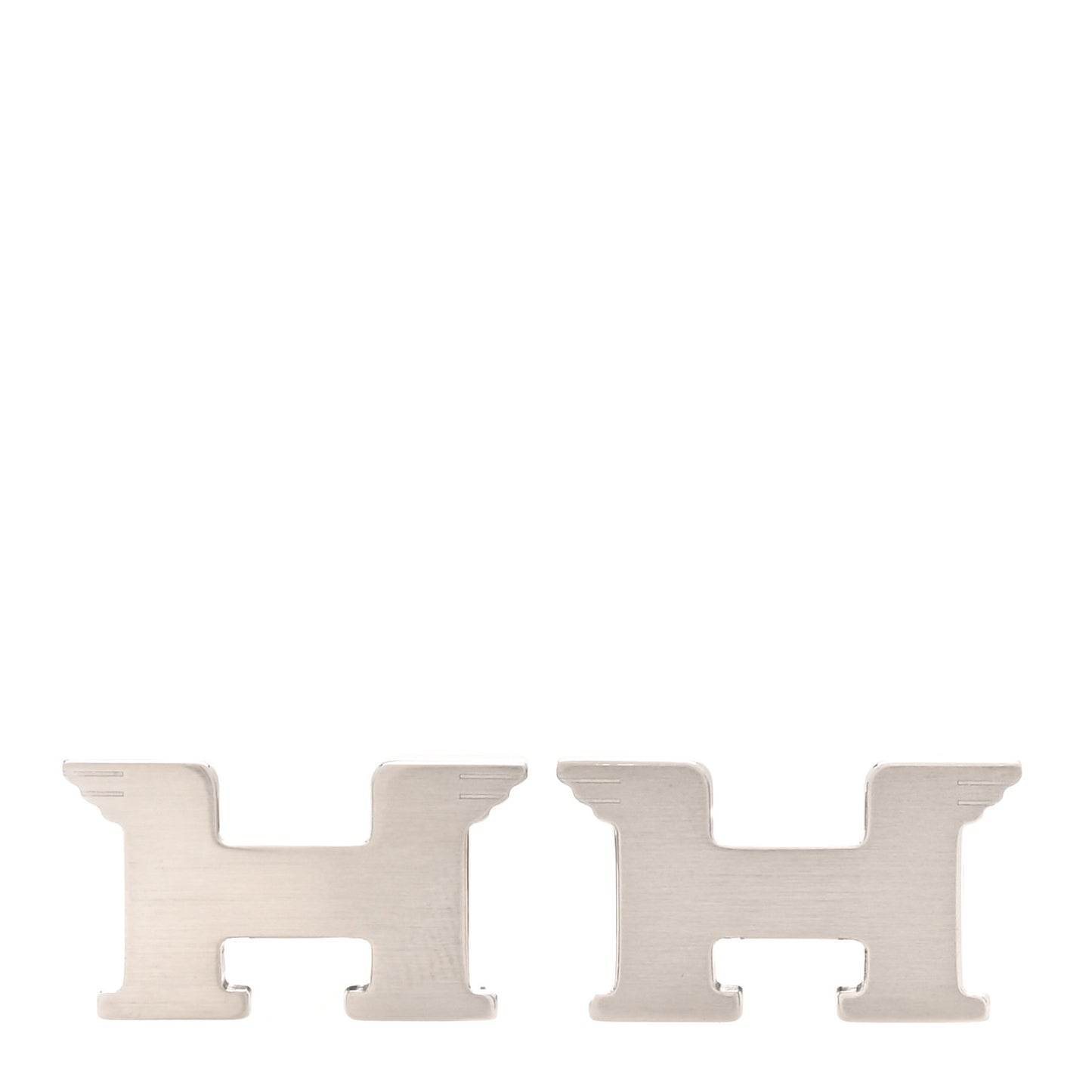 Brushed Palladium Pegase H Cufflinks Silver
