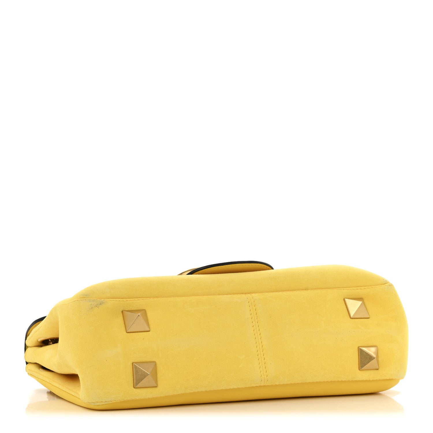 Valentino Garavani Nappa Stud Sign Shoulder Bag Bright Lemon 4 of 13
