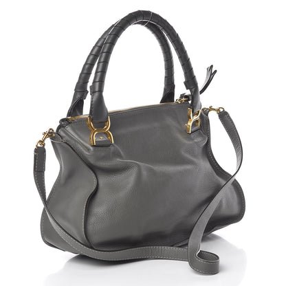 Chloe Calfskin Medium Marcie Satchel Stone 3 of 10