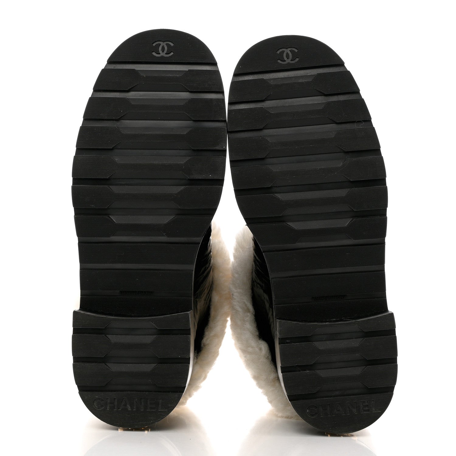 Chanel Lambskin Shearling Short Boots 38 Black 5 of 13