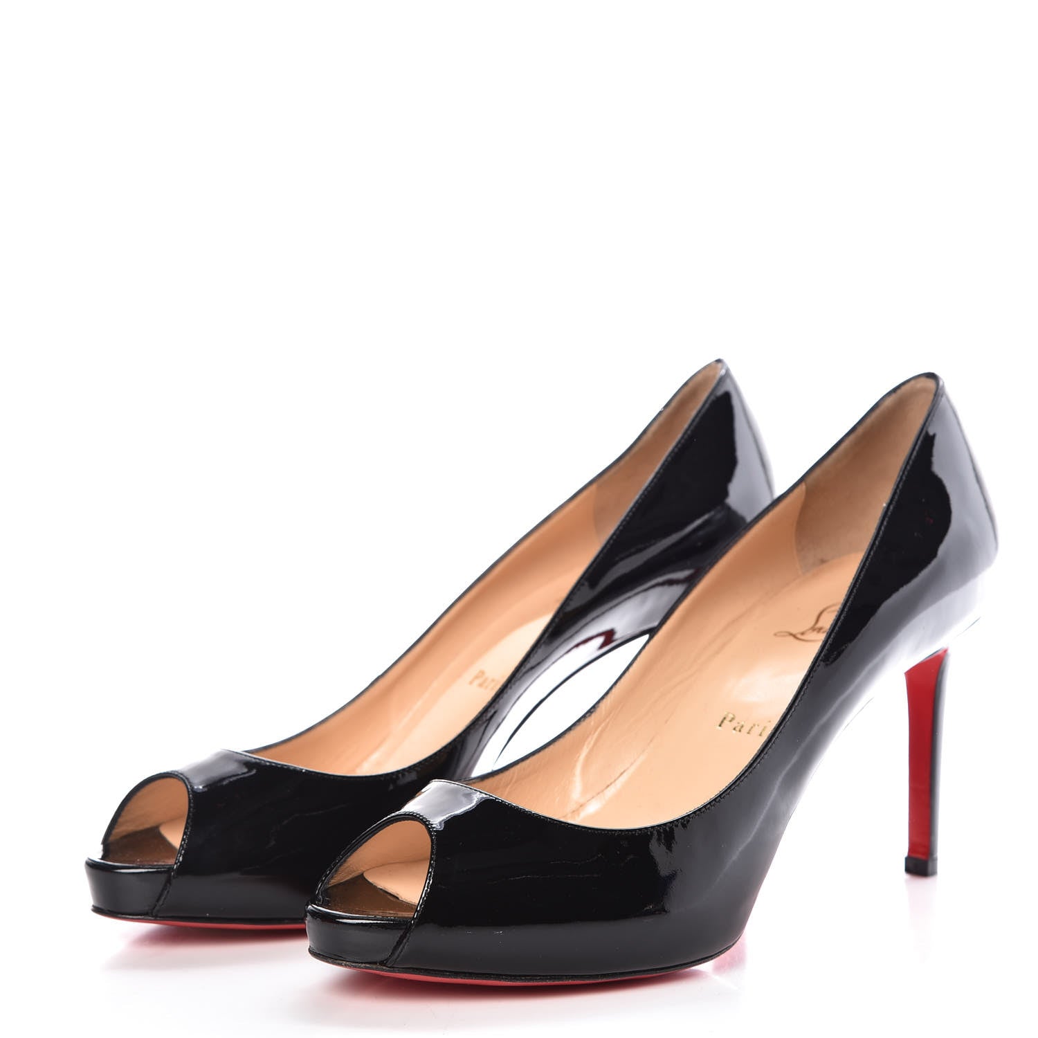 Christian Louboutin Patent No Matter 85 Pumps 39 Black 3 of 7
