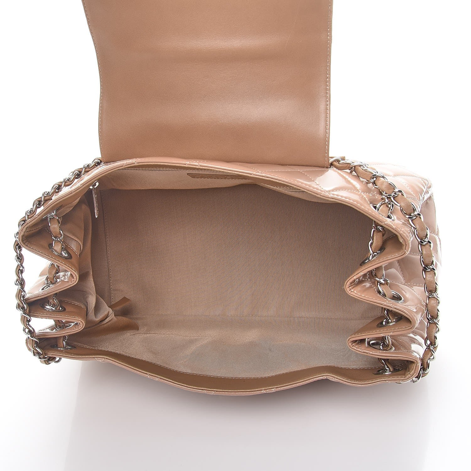 Chanel Patent Quilted Accordion Mademoiselle Flap Beige 5 of 10