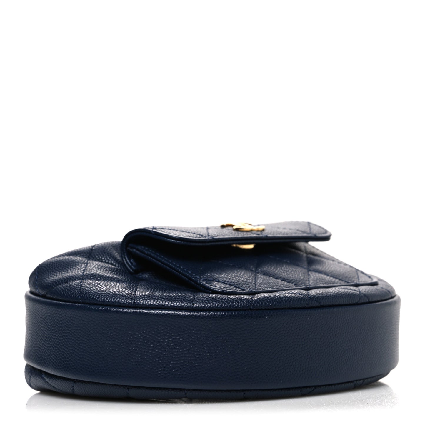 Caviar Quilted Polly Pocket Pouch Hobo Navy