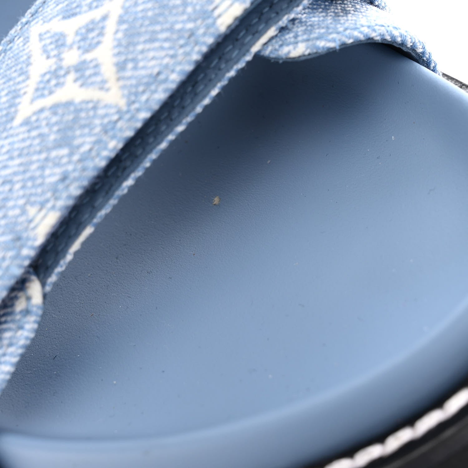 Louis Vuitton Monogram Denim Paseo Flat Comfort Sandals 38 Light Blue 10 of 11