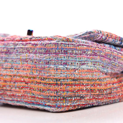 Chanel Tweed Quilted Mini Rectangular Flap Blue Pink Orange 9 of 10
