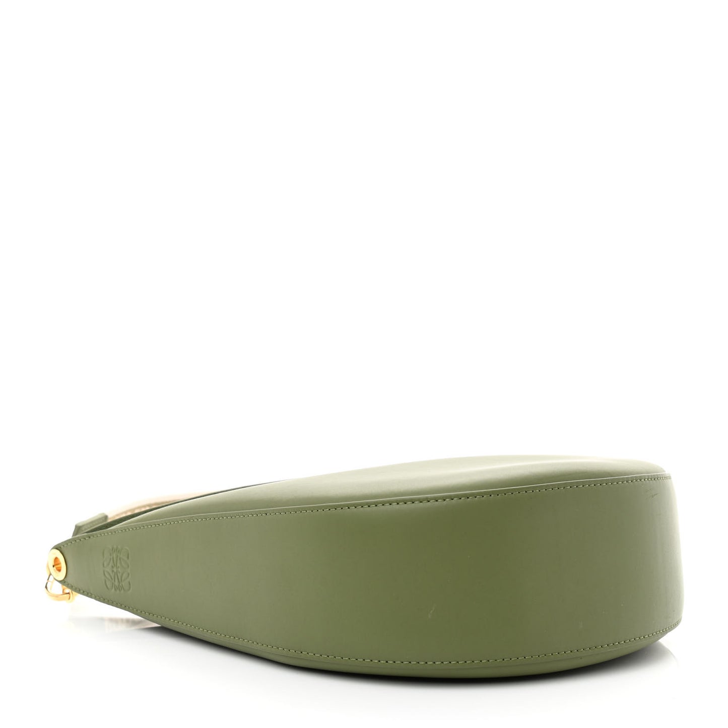 Satin Calfskin Jacquard Luna Bag Avocado Green