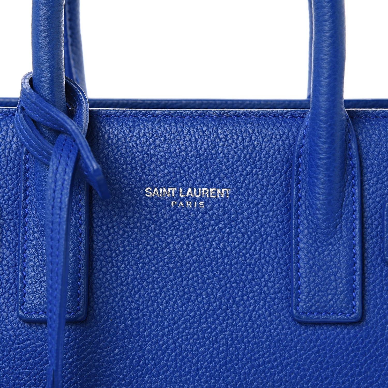Saint Laurent Grained Calfskin Nano Sac De Jour Royal Blue 9 of 9