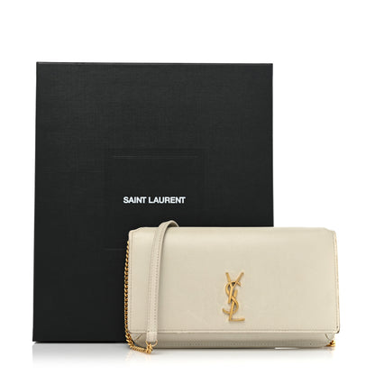 Saint Laurent Smooth Calfskin Monogram Phone Holder Crossbody Crema Soft 15 of 15