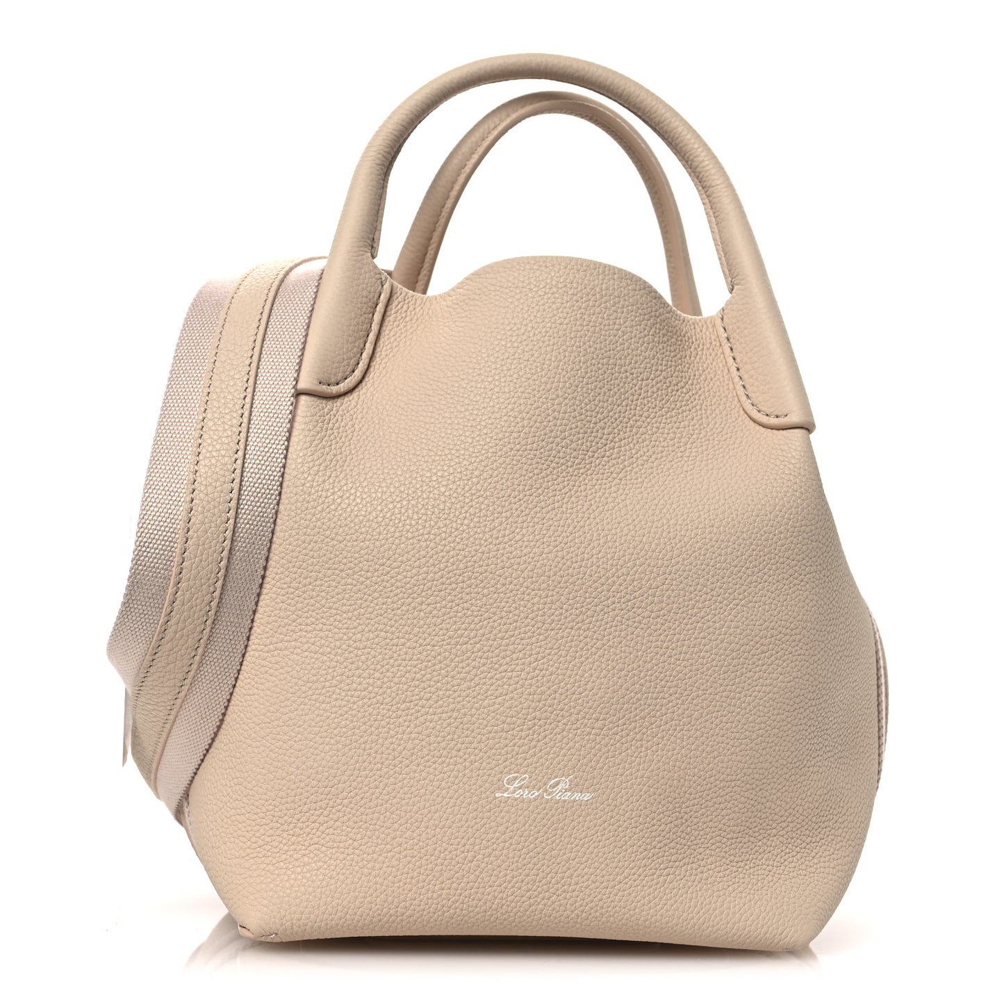 Grained Calfskin Small Bale Bag Marble