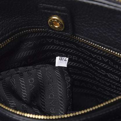 Prada Vitello Daino Tote Black 10 of 17