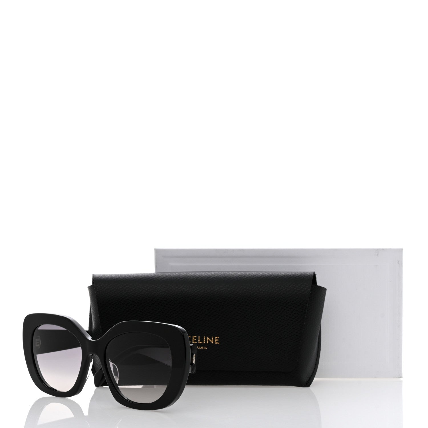 Celine Acetate Triomphe 01 Square Sunglasses CL 40226U Black 7 of 7