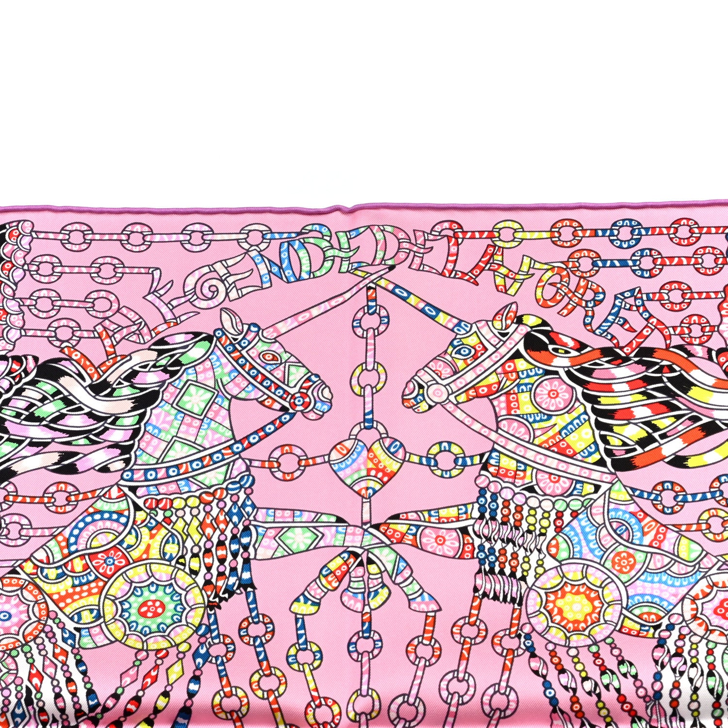 Hermes Silk La Legende de La Foret Scarf 90 Rose Bleu Black 5 of 6