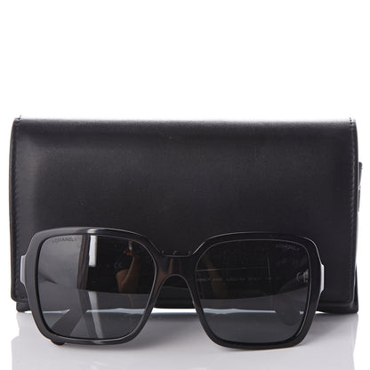 Chanel Acetate Polarized Square Sunglasses 5408 Black 9 of 9
