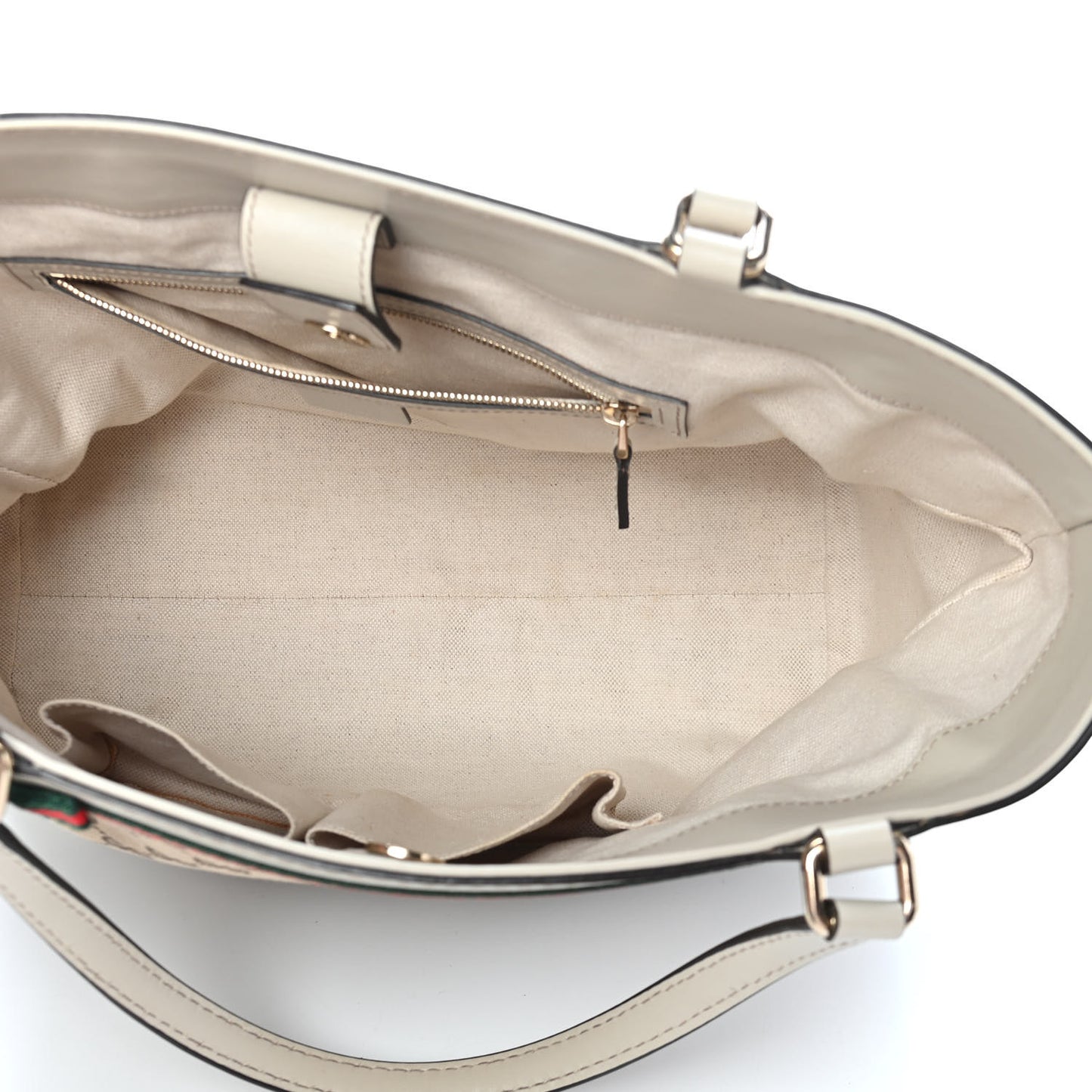 Monogram Web Medium Mayfair Tote Off White