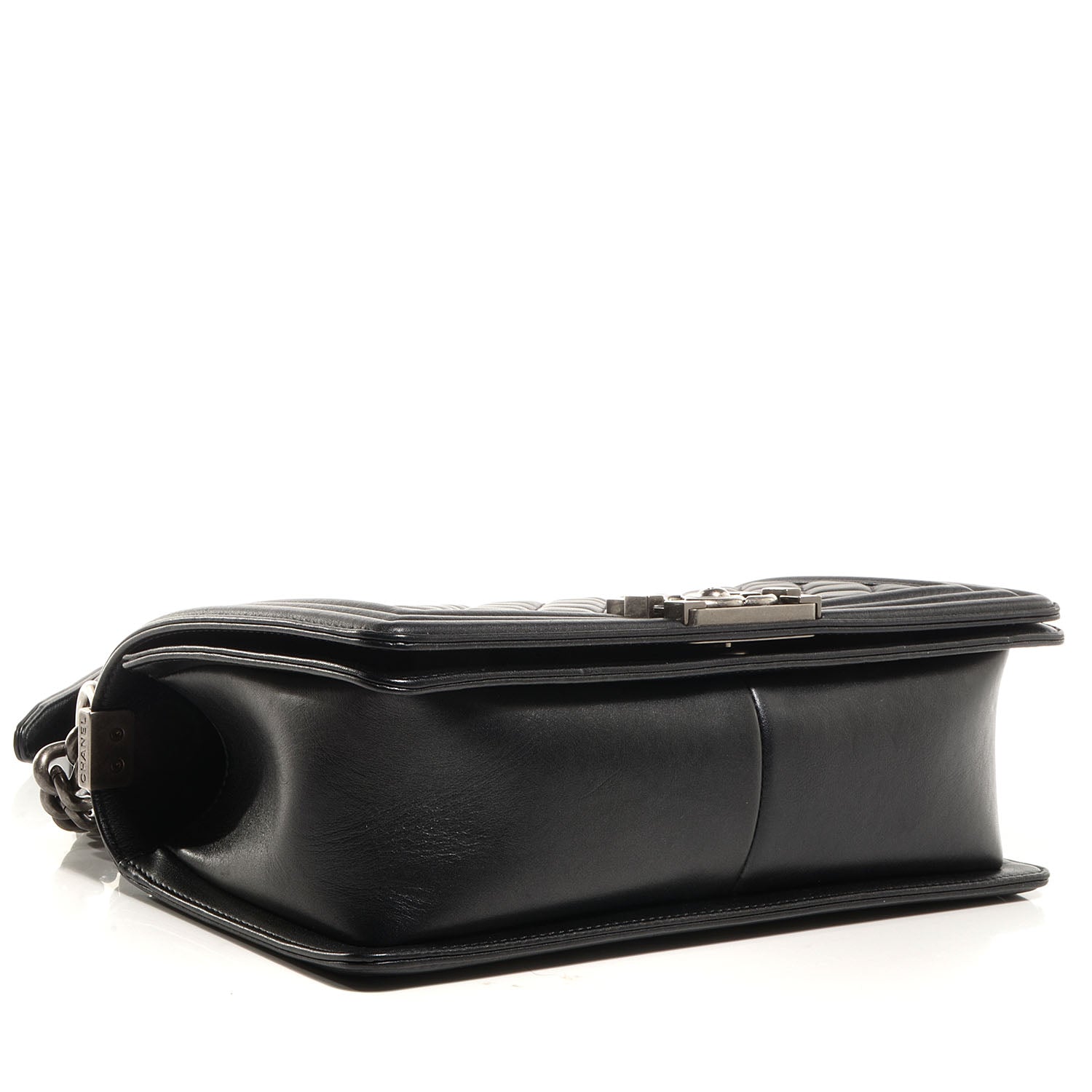 Chanel Metallic Calfskin Quilted Medium Boy Flap Black 4 of 8