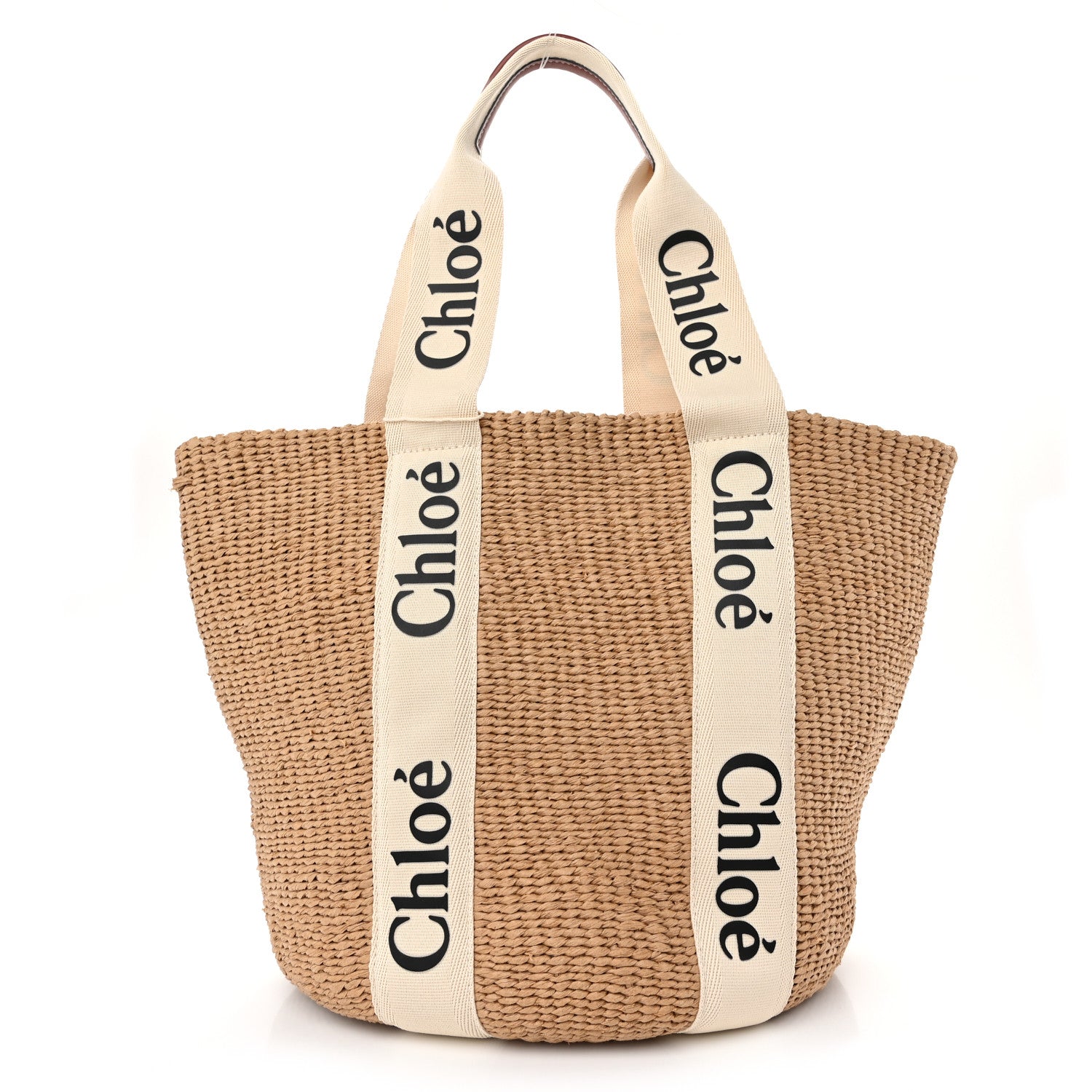 Chloe X MIFUKO Raffia Large Woody Basket Bag White 1 of 10